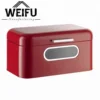 Home & Kitchen Red Mini Bread Box With Window