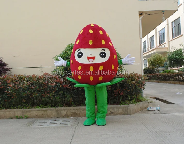 

Free Shipping! Fancy dress adult strawberry mascot costume for kids play