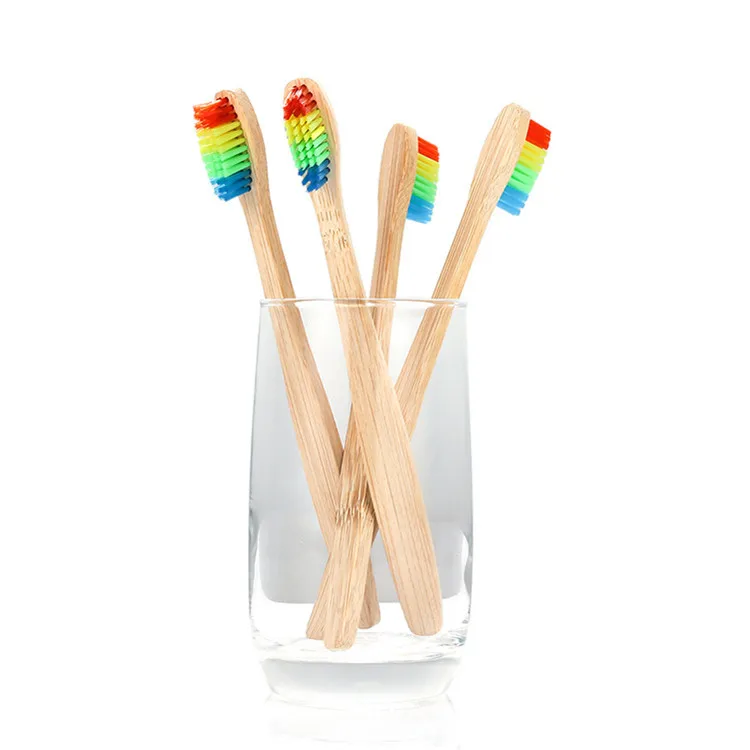 100% Natural Biodegradable Organic Eco Friendly Bamboo Toothbrush With Logo