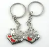 Forever Love You Heart Shaped Metal Keychain For Couples