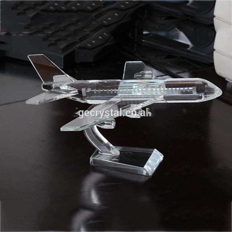 product high quality decorative k9 crystal airplane model wholesale-30