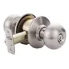 Stainless Steel Wooden Toilet Door Ball Knob,Tubular Lever Door Handle Lock