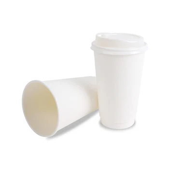 plain white paper coffee cups