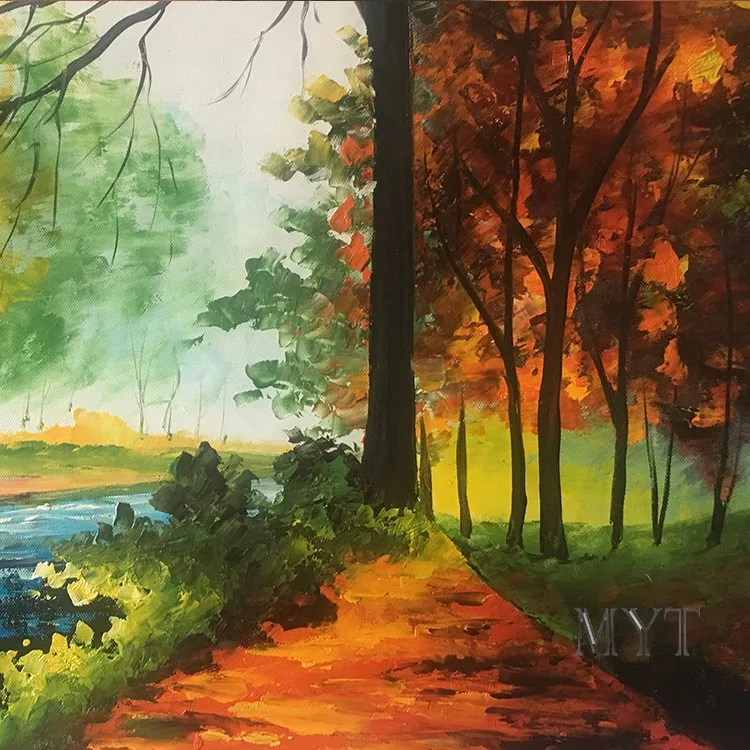 buy natural scenery oil painting,tree painting modern,3d