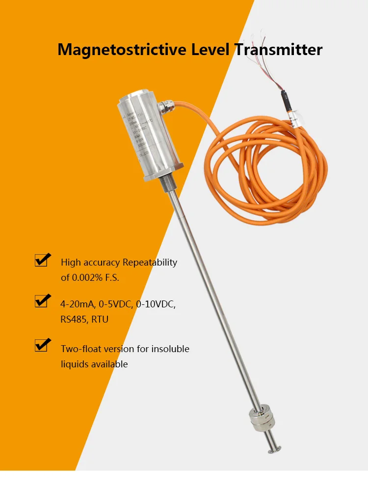 420ma Rs485 Hart High Accuracy Level Water Sensor