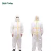 XL size PP+PE half coated operating gown with tie on neck