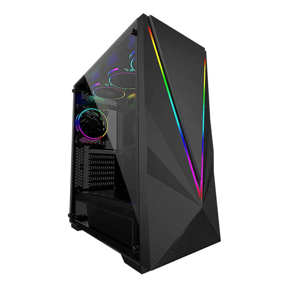 

The latest hot NEWEST dynamic design cpu cover computer cases chassis cabinet with ARGB strip