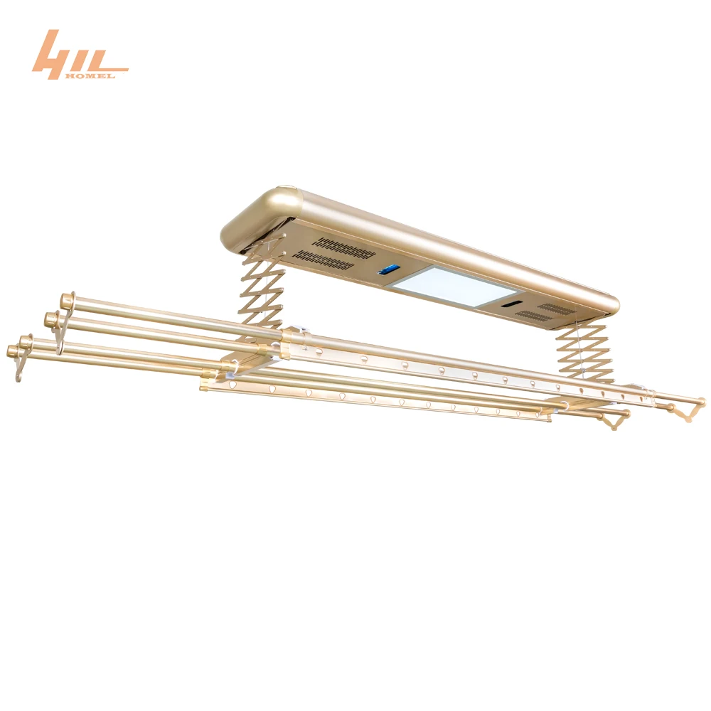 

Gold Motorized Electric Garment Auto Cloth Drying Hanger Rack For Clothes