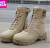 Promotion Tan combat desert army safety leather military tactical boot desert black boots