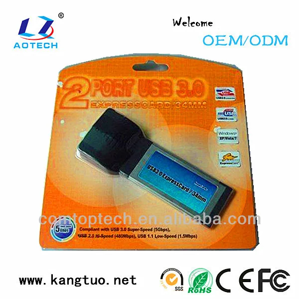 7 2000 A ADWITS Express Card 34 mm PCMCIA 2 Port SuperSpeed USB 3.0 5Gbps Hub Vista XP 8 with NEC UPD720202 Chip Compatible Windows 10 