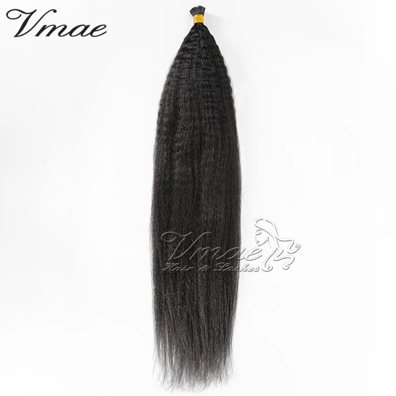 

VMAE Top Seller Burmese Natural Color 100g Kinky Straight Prebonded 100 Keratin I U Flat Tip Human Hair Extension