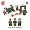 Qman Scout combat building blocks Police station bricks armored weapon toys