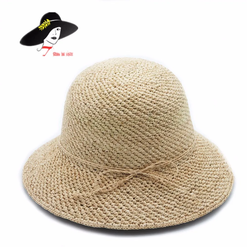 Bucket Straw Hat Visor Promotional Lady Straw Hat Wholesale Women Straw