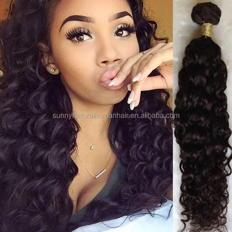 

Dark Brown/Natural Black Brazilian Hair Extension Clips on Long Curly in stock Clip in Human Hair Extension, N/a