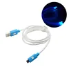 LED Two heads bright Light Data Line Cable Colorful Light-emitting Data Line Led Luminous Tube USB Charging Cable 1M For Android