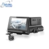 HOT 4.0inch screen outside inside dual 3 lens recoding camera vehicle video driving car rear view dvr