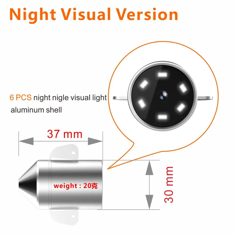 
Oringin Factory Produce 20M Length Cable Line 6pcs Infraed Light Ice Fishing Underwater Fishing Camera 