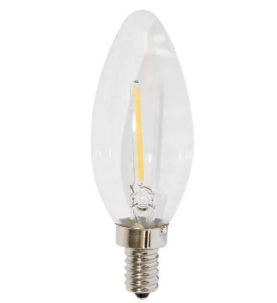 6W Dimmable E12 clear glass Bulbs, 60W Incandescent Equivalent, Candelabra Bulbs