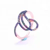 Custom Trip Exaggerated Layer Turkish Zircon Puzzle Ring