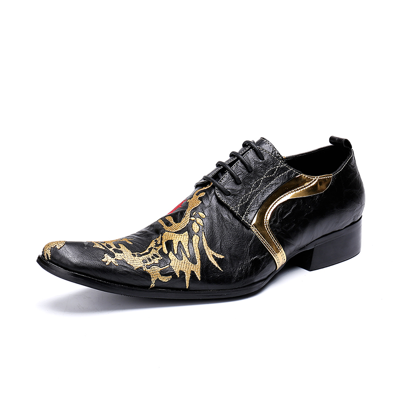 black and gold oxford shoes