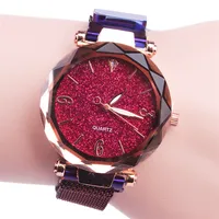

2019 Ladies Gift Fashion Reloj Starry Sky clock Alloy Magnet Buckle Mesh Belt Watch Casual Quartz Shining Star women Watch