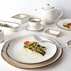 Image of New Product 2019 Hotel Restaurant Banquet White Porcelain Dinner Set, Porcelain Dinnerware Sets Luxury&