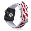 Factory direct supply Series 1 2 3 4 National Flag watch sport band silicone for apple