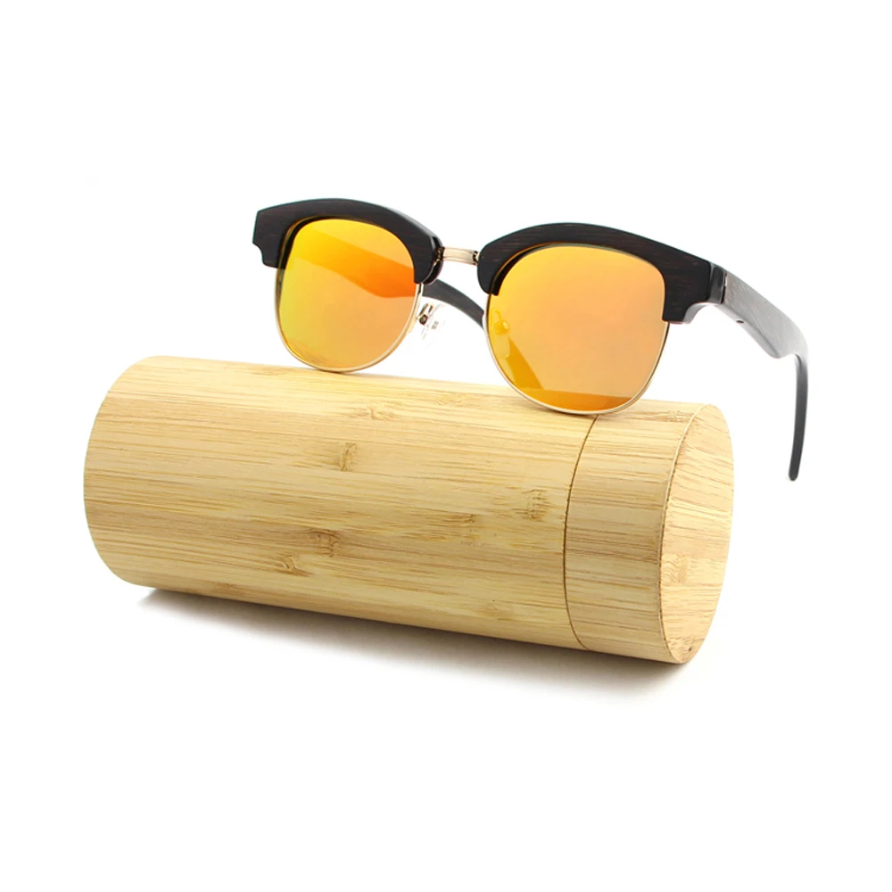 

Bamboo with Metal Sunglasses Fashion High Quality Polarized Wooden Sunglasses