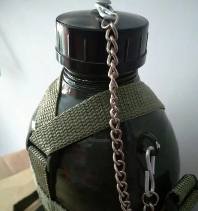 1.3l Us Military Aluminium Water Bottle Canteen With Straps Outdoor