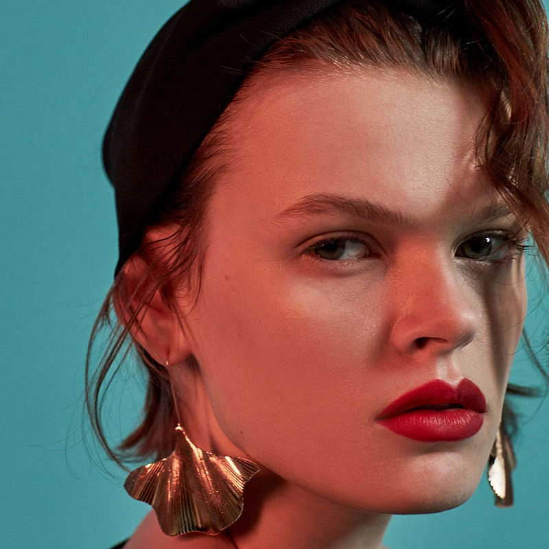 

14531 Dvacaman Charm Women Fashion Gold Metal Leaf Dangle Drop Earrings for Party, As picture