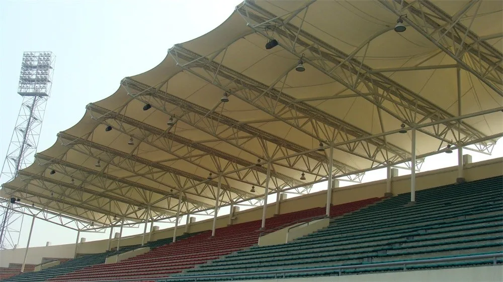 
Stadium Bleacher Roofing Tent Steel Pipe Truss supported Architecture Membrane Structure 