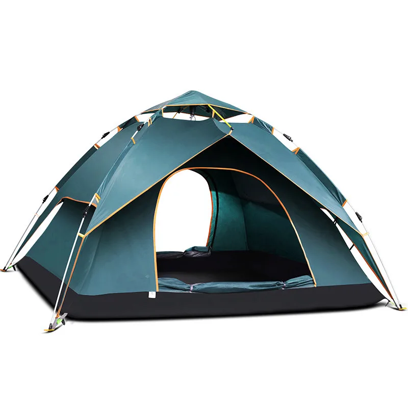 

4-person family camping tent, double-layer waterproof awning, automatic instant pop-up tent, Customized