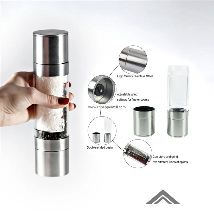 Double Sided 2-in-1 Salt & Pepper Grinder