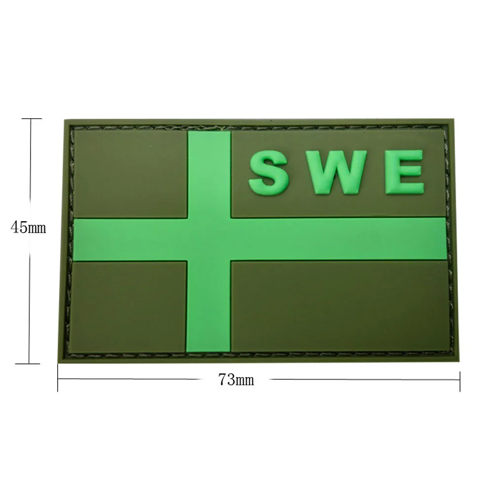 Custom Factory Price PVC Light Up glow  in the dark Patch