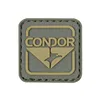 Square shape 3D logo custom rubber pvc label patch