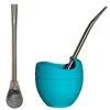 Brazilian Yerba Mate Cup / Alu. Wrapped Mate Gourd & bombilla. Free Yerba Mate!