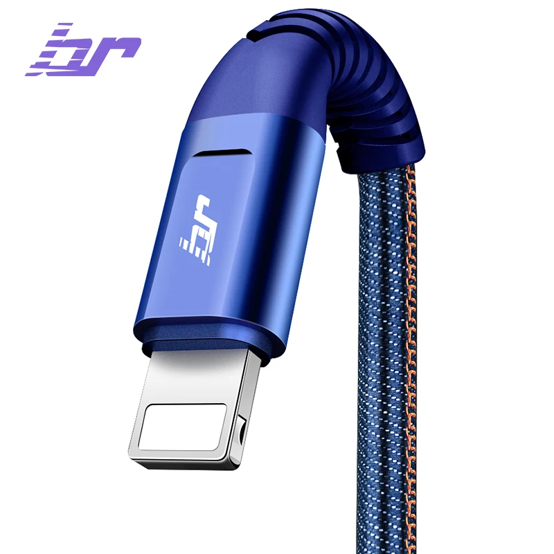 

iHaitun 1ft 0.3m strong SR denim fast charging data sync phone charger cord cable data line for iphone x 7 8 5 6, Blue / black