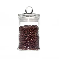 

160ml 5.5oz mini small straight round glass jars with lids / glass candy jars for wedding tea coffee sugar canisters