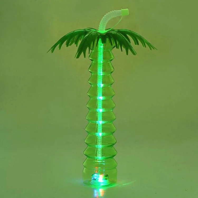 palm tree light up glass