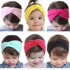 The new 2016 children hair accessories in Europe and the female baby knitting with manual cross hair peace knot with cotton span