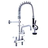 Custom Mini Pre Rinse Design Commercial Deck Mounted Pull Out 1.42 Gpm Spray Valve Kitchen Faucet