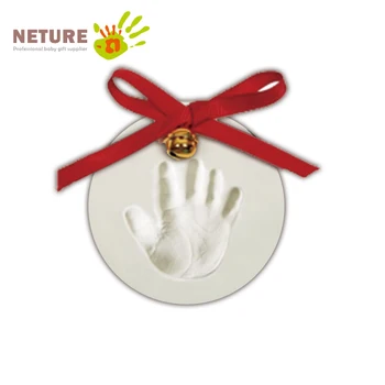 baby footprint christmas ornament