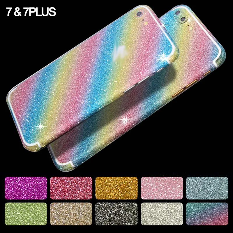 

Bling Decal Phone accessories full body glitter skin stickers for iphone 7/7 plus/6/6s/plus and for samsung galaxy s6 s7, 10 colors;like website shown