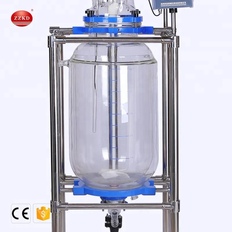 
Chemicals Hydrogenation 50L Jacketed Glass Reactor 
