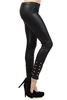 Faux Leather Leggings With Studs