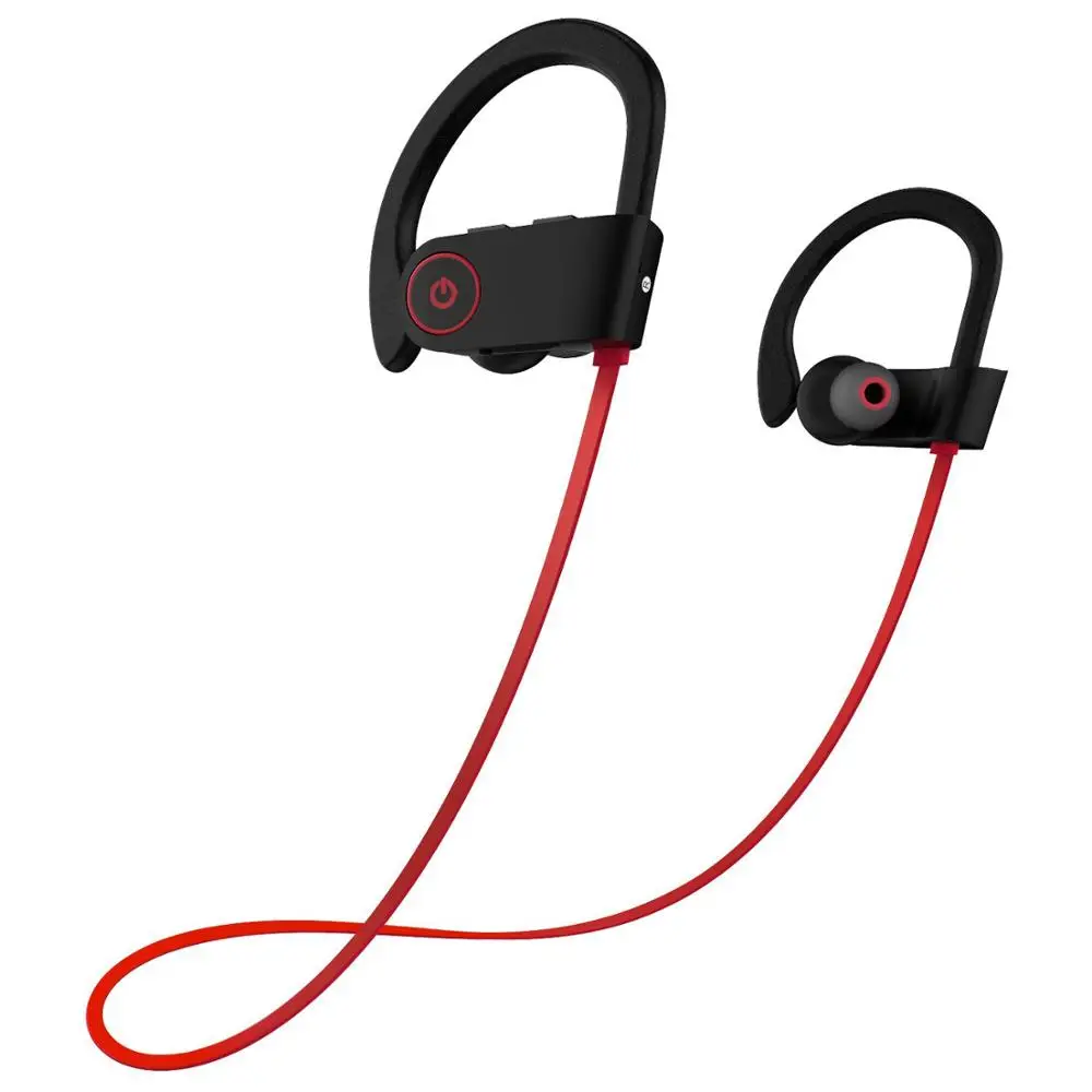 

Hot U8 IPX7 Earhook Wireless Bluetooth Running Sport Earphone Headset, Black;red