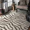 5x8 ft Wool/Viscose Hand tufted area rugs with Zebra pattern
