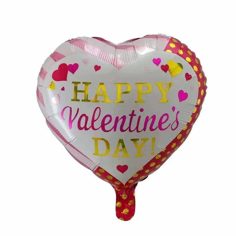 2019 Hot New Products Helium Valentines 18inch Heart Foil Balloon Happy