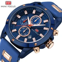 

MINI FOCUS Chic Marine Men Quartz Analog Watch 3D Bolt Design 6 Hands 24H Calendar watch men Luxury Fashion Clock WITH BOX