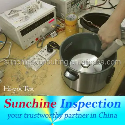 
National Home Appliances/electric cooker quality control/inspection/test before shipping in shangdong/fujian/guangzhou 